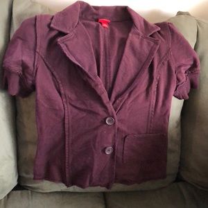 ✨BOGO FREE✨Burgundy Short Sleeve Blazer Jacket